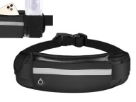 Спортивна Поясна Сумка Belt Для Бігу, Чорна, Для Пляшки Води, Телефону, Ключів