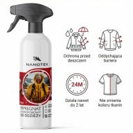 Nanotex Безбарвна Гідрофобна Просочення Для Одягу, Курток, Взуття 750 Мл На 7 М2