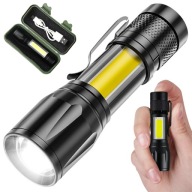 Tactical Led Light Zoom Side Clip Cob Reflector Usb Перезаряджається