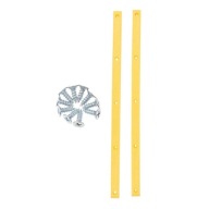 2X Покажчик Для Скейтборду Скейтборд Rails Guards Head Protector З Жовтим