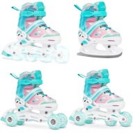 Роликові Ковзани Фігурні Ковзани 4В1 Регульовані Raven Zoya Mint Led Wheels