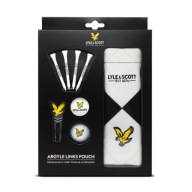 Lyle & Scott Argyle Links Pouch Tee Ball Подарунковий Набір, Маркери Divot