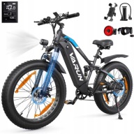 Varuns26-1 26X4.0'' Електричний Гірський Велосипед 250W 48V 18Ah 25Km/H 150Km Чорний