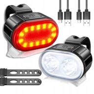 Набір Велосипедних Ліхтів Переднього І Заднього Led Usb Потужне Яскраве Освітлення