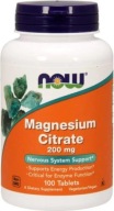 Now Foods Magnesium Citrate 200Mg 100Tab Magnesium Citrate Vitality