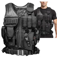Військовий Захисний Тактичний Жилет З Ременем Molle, Легкий Чорний