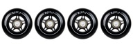 Roller Skate Wheels 84X24 Rubber + Abec-9 Bearings Bestif Set