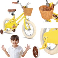 Велосипед Для Дівчинки Joystar, Колеса 14 Дюймів, З Корзиною Та Жовтими Бічними Колесами