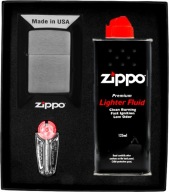 Запальничка Zippo Brushed Chrome Подарунковий Набір №1