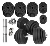 Cast Iron Гантелі Регульовані 2X40 Кг, Бруси 28 Мм, Пластини, Набір Для Вправ 80 Кг