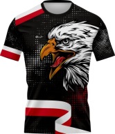 Poland Euro 2024 Football Fan T-Shirt, Eagle, Poles, Red And White, Kib