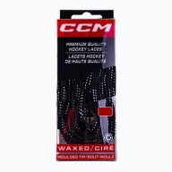Вощені Шнурки Для Хокейних Ковзанів Ccm Proline Waxed, Чорні - 330