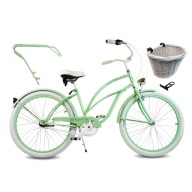 Велосипед Жіночий Beach Cruiser 26 Жіночий Mojito Royalbi Корзина Стелаж М'ята