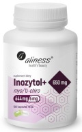 Aliness Inositol Myo/D-Chiro 644/6 650Mg + B6 100 Caps Vege Metabolism Brain