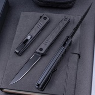 Складний Ніж Kikashi Flipper Liner Lock Real Steel 14C28N Black G10 & Cf