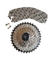 10-Speed Cassette 11-36T Sunrun Silver + Ul Chain + Clip