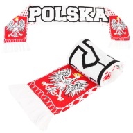 Шарф Польський Фанат Збірної Польщі Білий Червоний 140X20 См