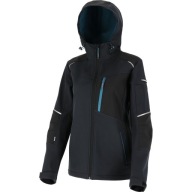 Куртка Softshell З Кепкою. Жіночий Чорно-Бірюзовий, L, Ce, Lahti