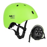 Спортивний Шолом Nils Extreme S 52-56 См, Однотонний Зелений Скутер