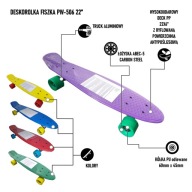 Скейтборд Fiszka Pw-506 Mechanics, Фіолетовий