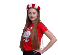Вінок Вбольника На Матч Пов'язка Польща Червоно-Білі Квіти Троянди