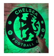 Chelsea Герб Світлодіодна Лампа 49 См Дерев'яна 3D + 2 М'ячі Безкоштовно