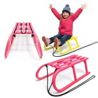 Традиційні Пластикові Дитячі Санки На Шнурку Kids Snowfun Pink
