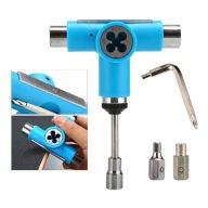 All In Skate Tool Багатофункціональний Портативний Скейтборд T Tool Accessory Blue