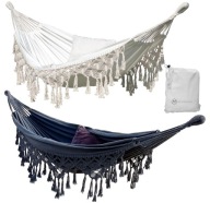 Садовий Гамак На 2 Місці, Бавовна Boho, Плетений Макраме Шезлонг Xl 280X150