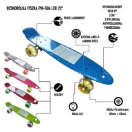 Синій Скейтборд Fiszka Pw-506 Led Mechanics