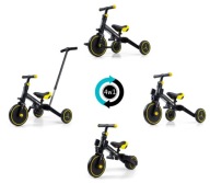 Велосипед Milly Mally 4В1 Optimus Plus Black Black Yellow З Регульованою Ручкою