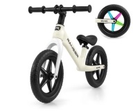Білий Спалах Milly Mally Balance Bike Ranger Зі Світяться Колесами