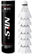 Nils Feather Shuttlecock Set For Baadminton 6 Pcs Tube Duck Feathers Base