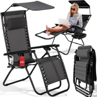 Складний Садовий Пляжний Крісло Zero Gravity Chair Крісло З Козирком