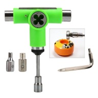 All In Skate Tool Багатофункціональний Портативний T Скейтборд Зеленого Кольору
