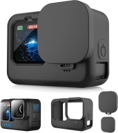 Набір Силіконових Задніх Футлярів Скляна Кришка Для Об’єктива Gopro Hero 9 10 11 12