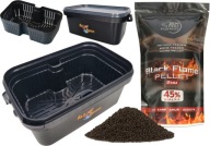 Zen Pro Fishing Black Flame Pellet + Alebranie Bucket + Drennan Sieve