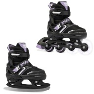 Регульовані Фігурні Ковзани Raven Helixi Black/Violet Led 2В1