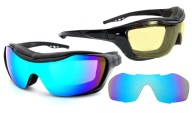 Лижні Окуляри Ice-Q Ski'n'roll-3 Yellow Clear S1/Blue Revo S3