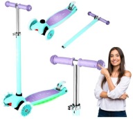 Самокат 3-Х Колісний Nils Fun Фіолетовий Led Для Хлопчика Та Дівчинки