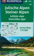 Юлійські Та Камніцькі Альпи Водонепроникова Туристична Карта 2801 Kompass