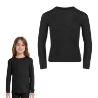 Дитячий Термоактивний Світшот Woolcano Термоактив 100% Merino Top00947 Чорний