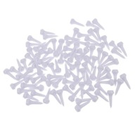 100 Шт./Комплект. Професійні Футболки Для Гольфу Без Тертя Пластикові Футболки Для Гольфу, Білі 35 Мм