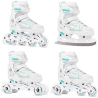 Роликові Ковзани Роликові Ковзани 4В1 Регульовані Raven Spirit White/Mint 40-43