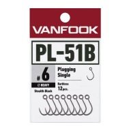 12 Шт. Гачок Без Зубців Vanfook Pl-51B Fusso Black №2 Зроблено В Японії