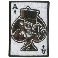 Haasta Ace Of Spades As Pik Velcro Patch White