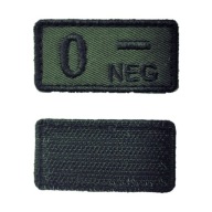 Haasta - Бейдж Група Крові 0- Neg - Олива - (Липучка)