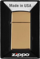 Запальничка Zippo Slim Brass High Polished 60001177 Windproof Gasoline