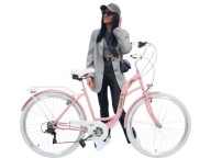Стильний Жіночий Велосипед 28'' Shimano 7 Передач, Рожевий, Легкий Комфорт, Жіночий Стиль