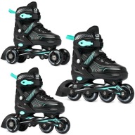 Роликові Ковзани 3В1 Регульовані Croxer Optima Black/Mint 39-42